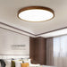 Walnut Ceiling Lamp - Ultra - Thin Round Wood Design Nordic Chandelier For Bedroom Study Balcony