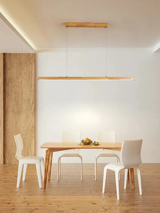 Contemporary Wooden Chandelier - Ideal For Dining Rooms Kitchens Shops And Long Tables With Led