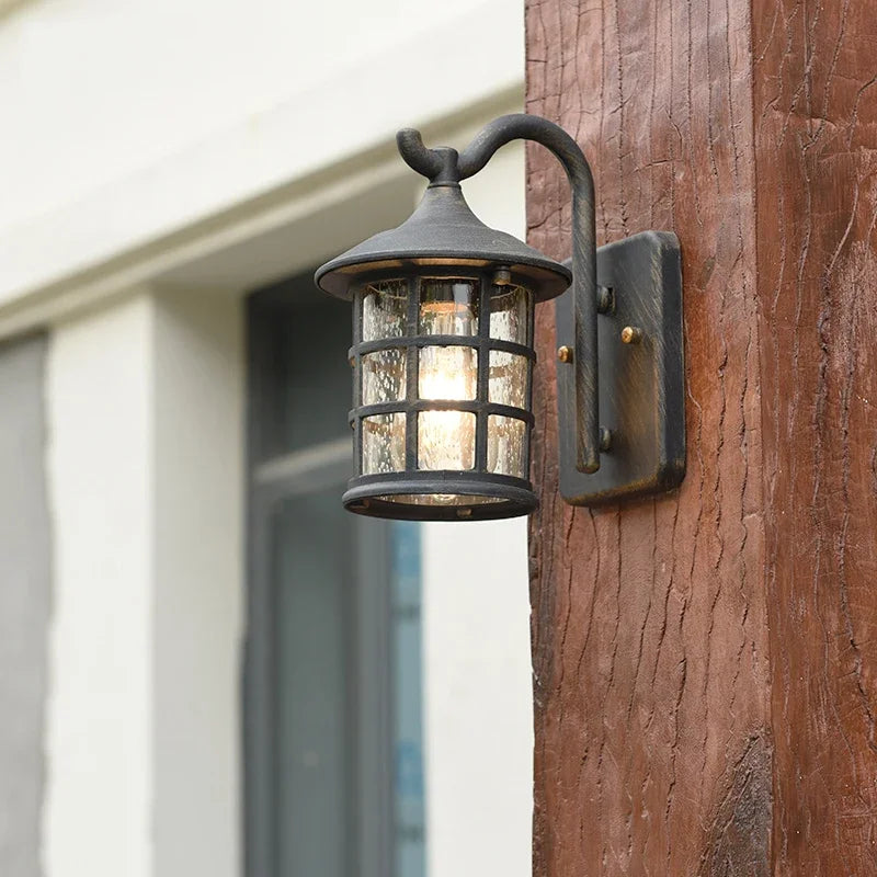 Retro Outdoor Waterproof Wall Light - American Style For Corridors Balconies And Gardens Modern