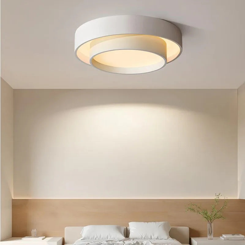 Round Ceiling Lamp - Modern Led Art Light Perfect For Studio Kitchen Bedroom Aisle Balcony And