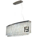 Contemporary Crystal Led Chandelier - Luxury Rectangular K9 Pendant Lamp With Personality For