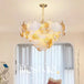 Modern Led Ginkgo Leaves Ceiling Chandelier - Elegant French Glass Lustre Decor Light Pendant Lights