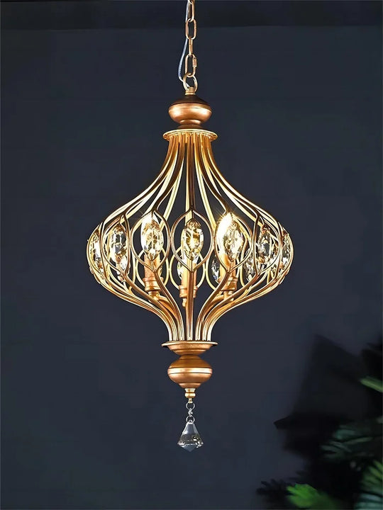 Vintage French Crystal Lantern Chandelier - Illuminate Your Villa With Retro Elegance Chandelier