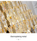 Luxurious Golden Amber Crystal Chandelier - Grand Decorative Lighting For Lobbies Villas Staircases