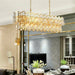 Luxury Golden Crystal Led Ceiling Lamp - Modern Round Chandelier For Dining And Living Rooms