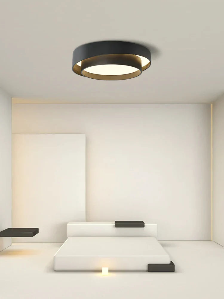 Round Ceiling Lamp - Modern Led Art Light Perfect For Studio Kitchen Bedroom Aisle Balcony And