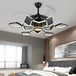 Nordic Ceiling Fans With Led Light - Remote Control Silent Retractable Blades Lamp For Home Fan