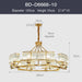 Zoe’s K9 Crystal Modern Glass Chandelier - Copper Luxury Hanging Lamp Dia105 H55Cm / Cold White