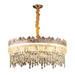 New Modern Led Pendant Lamp - Gold Luxury Round Crystal Ceiling Chandelier For Living Rooms