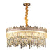 New Modern Led Pendant Lamp - Gold Luxury Round Crystal Ceiling Chandelier For Living Rooms