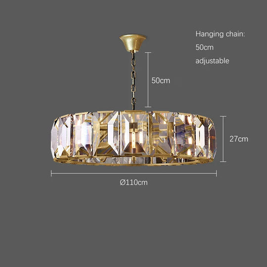 Timeless Classic American Led Crystal Chandelier - Available In Gold Silver And Black Finishes