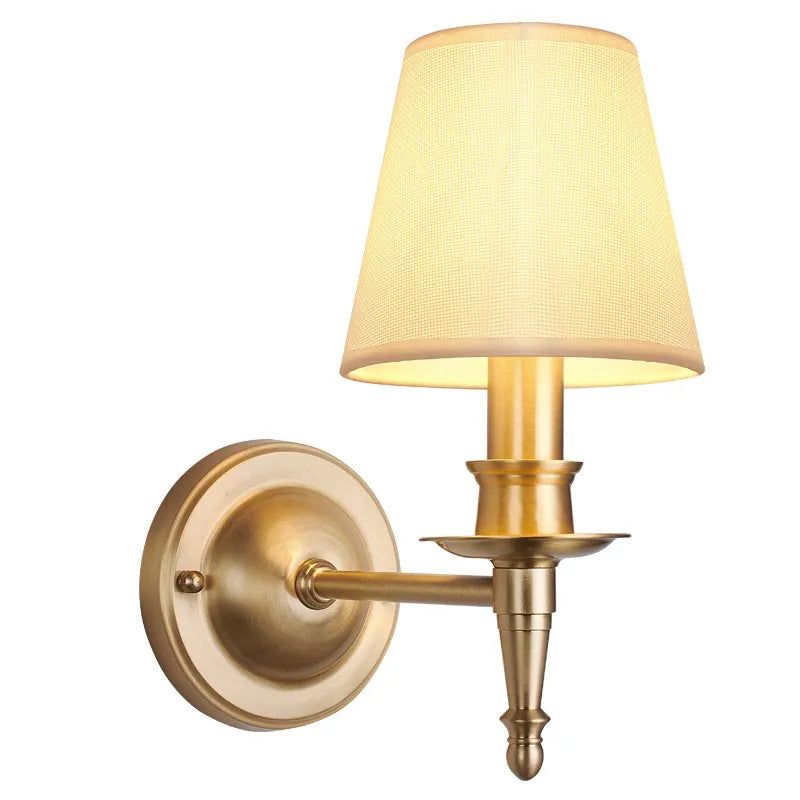 Eleanor - Full Copper American Wall Lamp Bedroom Bedside European Lighting Modern Simple Living