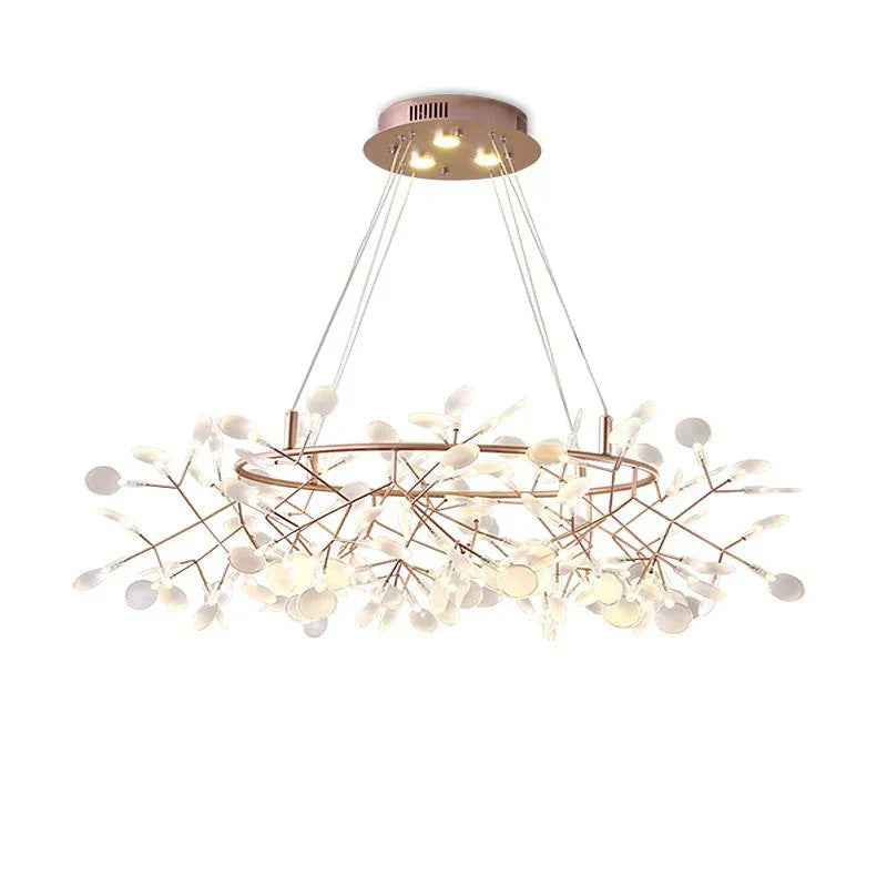 Modern Firefly Led Chandelier - Stylish Acrylic Industrial Pendant Light For Living Dining And