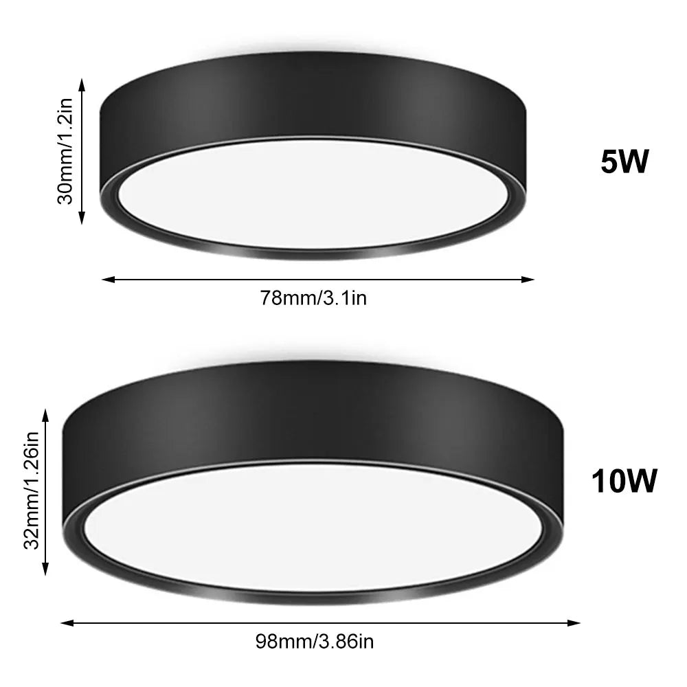 90 - 250V Led Ceiling Light - Choose From 5W Or 10W Surface Mounted Downlight For Stylish Indoor