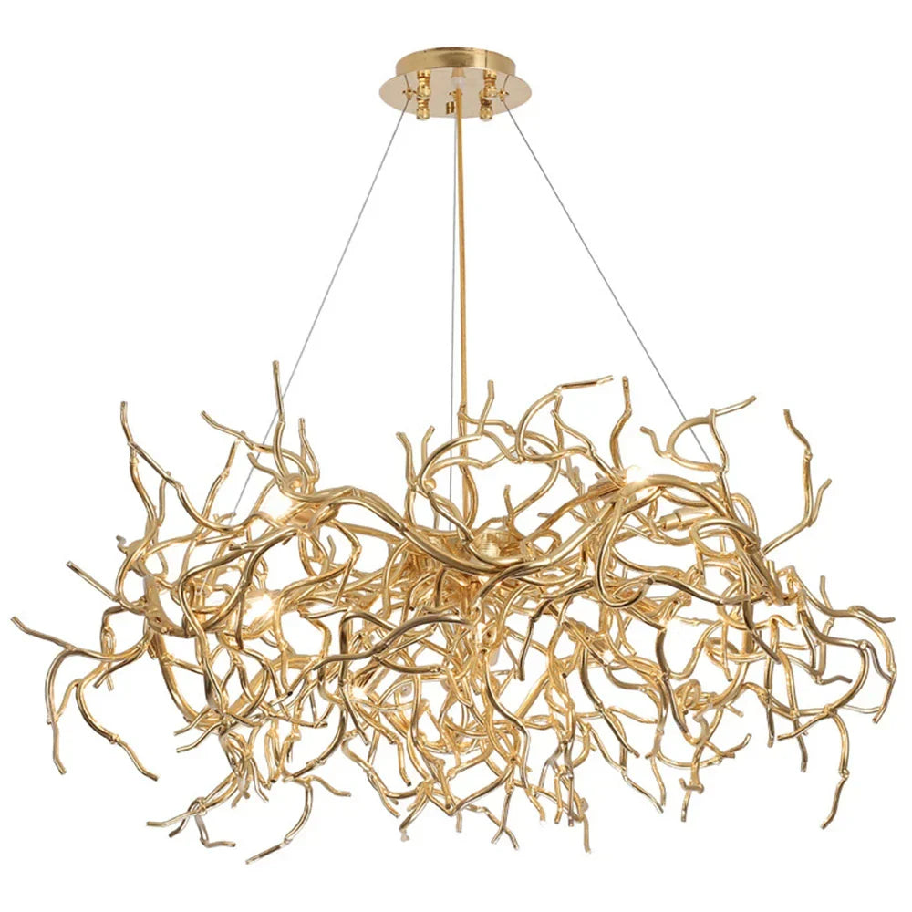 Modern Luxury Chandelier Lighting - Led Gold Branch For Living Rooms Dining And Home Decor With