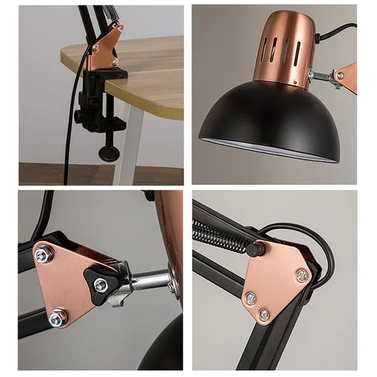 Ed Studio Desk Lamp - Vintage Portable Fixture With Clamp For Reading Writing And Study Table