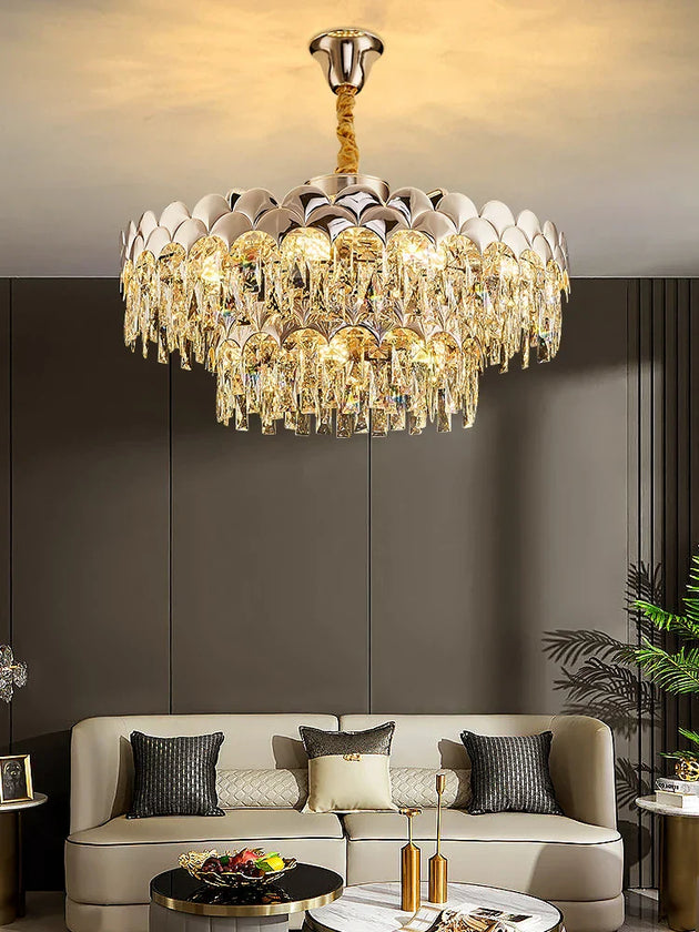 New Design Modern Luxury Golden Chandelier - Opulent Illumination For Bedrooms Halls And Dining