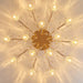 Luxury Dendritic Crystal Ceiling Lamp - Nordic Glass Flower Light Shade Led Chandelier For Bedrooms