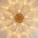 Luxury Dendritic Crystal Ceiling Lamp - Nordic Glass Flower Light Shade Led Chandelier For Bedrooms