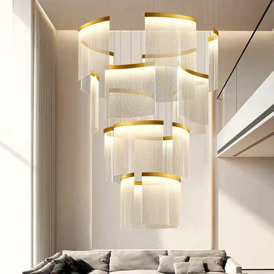 Chic Nordic Stair Chandelier - Versatile Pendant And Ceiling Lights For Living Dining Rooms