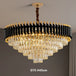 Modern Led Luxury Black Gold Crystal Chandeliers - Elegant Indoor Lighting Fixture For Living And