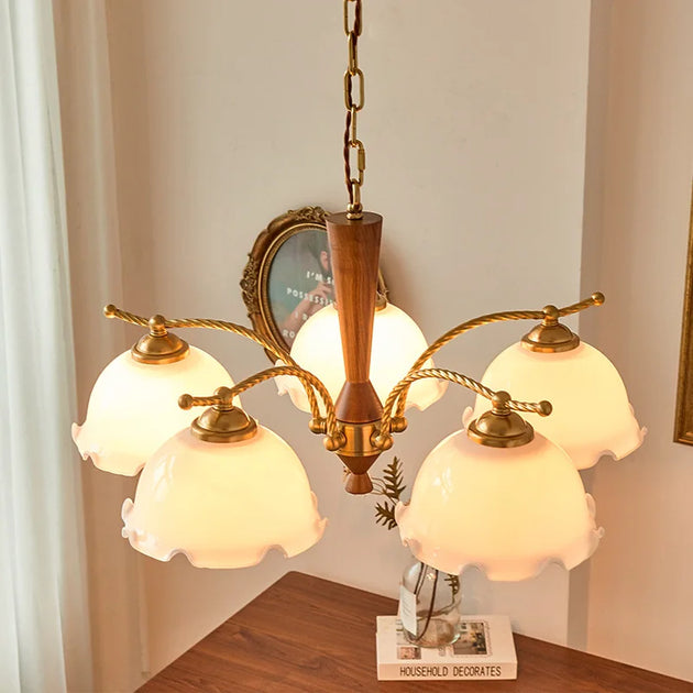 Medieval Vintage Solid Wood Chandelier - Warm And Romantic Lighting For Living Dining Rooms