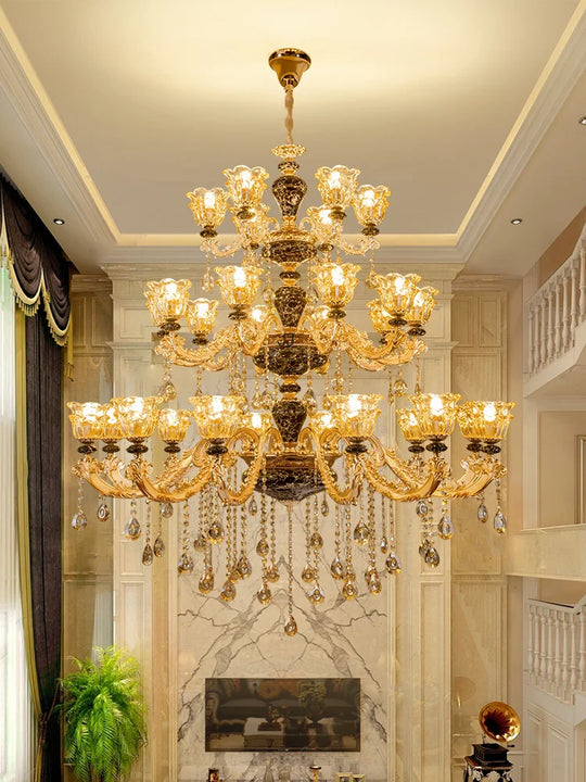 European Style Golden Chandelier - Elegance For Living Rooms Hotels Staircases Villas With Multi -