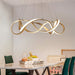 Modern Led Round Pendant Lamplight - Large Chandelier In Gold Lights