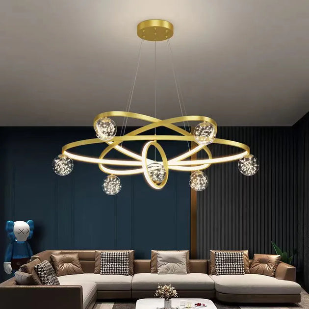 Nordic Minimalist Chandelier - Starlit Elegance For Dining Bedroom And Living Spaces Pendant Lights