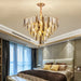 Modern Led Luxury Triangular Multi - Level Crystal Chandelier - Elegant Illumination For Living