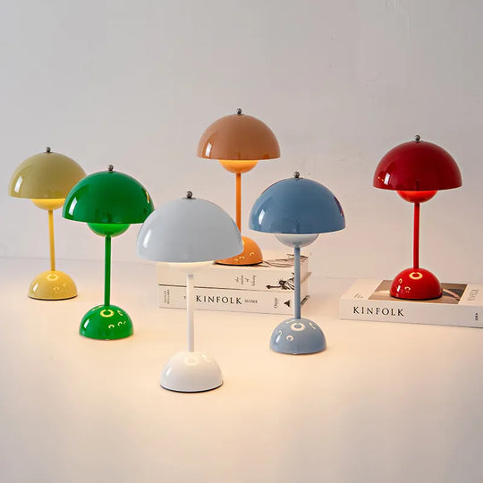 Nordic Retro Mushroom Table Lamp - Touch Control Led Desk With Usb Plug