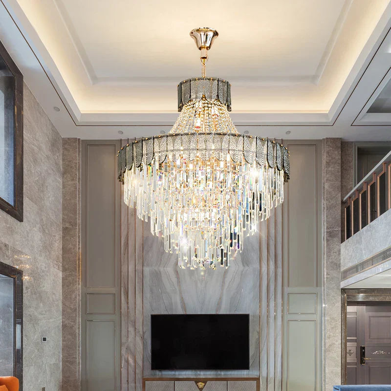 High - End Crystal Chandelier - Artistic Lighting For Living And Dining Spaces Luxury Hotels Duplex