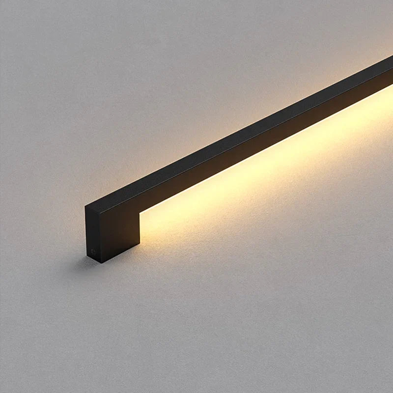 Modern Extremely Narrow Black Long Strip Wall Lamp - Ideal For Corridor Bedroom Bedside Living Room