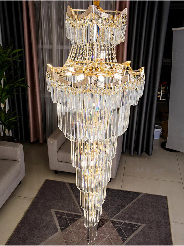 New Design Villa Living Room Crystal Chandelier - Grandeur For High Ceilings Hotel Lobbies And