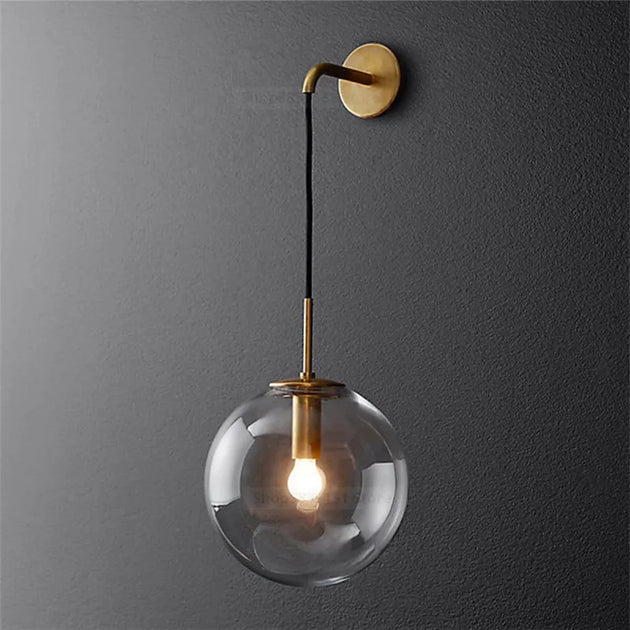 Nordic Modern Vintage Wall Lamps - Led Glass Ball Mirror Beside Bedroom Light For Living Room