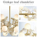 Nordic Led Chandelier - Ginkgo Leaf Design With Acrylic White Leaves For Living Rooms And Bedrooms