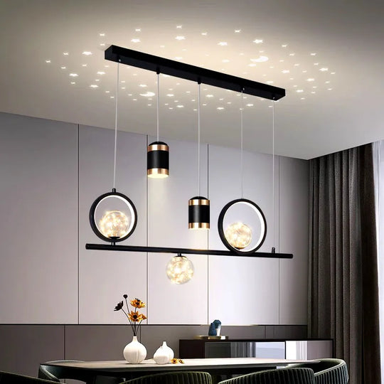 Modern Pendant Chandelier For Dining Room - Stylish Ceiling Hanging Light Fixture Indoor Decor