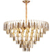 Modern Led Luxury Triangular Multi - Level Crystal Chandelier - Elegant Illumination For Living