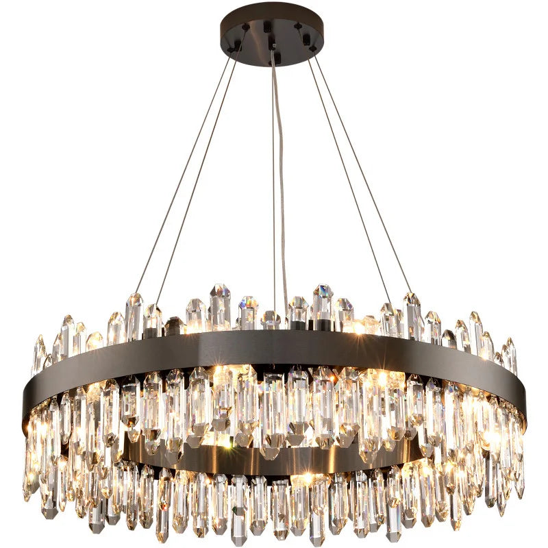 New Style Light Luxury Crystal Chandelier - Modern Elegance For Living Rooms Dining Areas