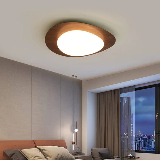 Modern Retro Wood Color Ceiling Lamp - Perfect For Bedroom Restaurant Kitchen And Study Stylish