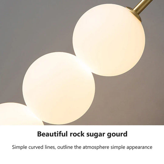 Nordic Wind Gourd Wall Lamp - Minimalist Led Milky White Light For Living Room Study Bedroom