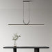 Sleek Led Ceiling Chandelier - Contemporary Lighting For Dining Tables Kitchen Islands And More