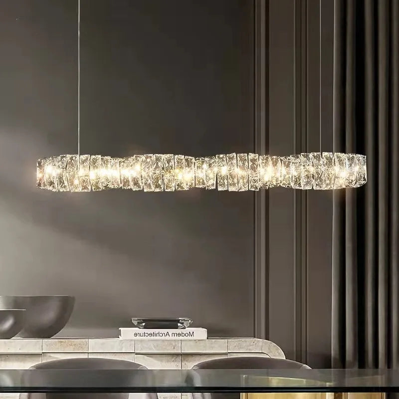 Sophisticated Crystal Led Pendant Lights - Dimmable Ideal For Living And Dining Rooms Luxurious