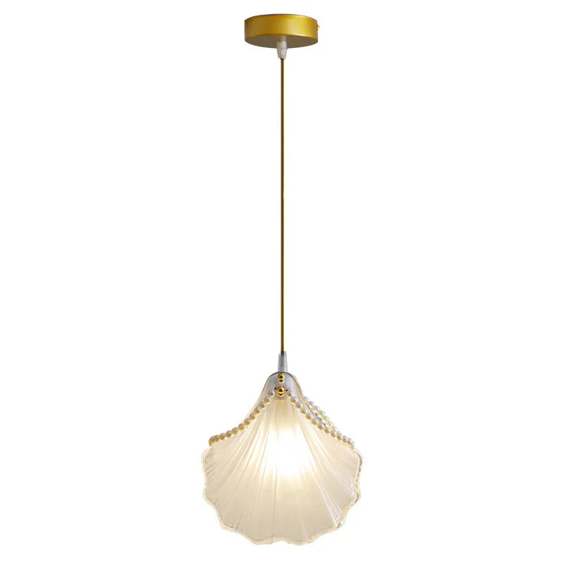 Elegant French Pastoral Pearl Shell Chandelier - A Modern Minimalist Fixture For Master Bedrooms