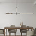 Contemporary Led Pendant Lights - Elegant Black Chandelier For Living Dining And Kitchen Tables