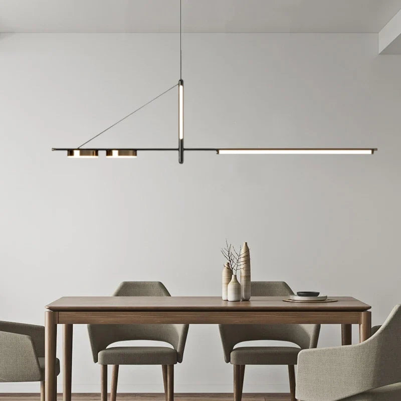 Contemporary Led Pendant Lights - Elegant Black Chandelier For Living Dining And Kitchen Tables