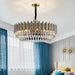 Elegant Post - Modern Black Crystal Chandelier - A Simple Atmosphere Fixture For Living Rooms