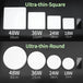 Modern Led Ceiling Lamp - Round/Square Lights In Various Wattages Perfect For Living Rooms And
