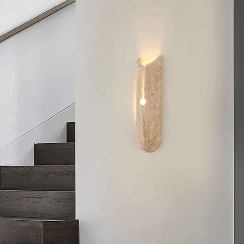 Natural Stone Wall Lamp - Art Decor Sconce For Foyers Dining Rooms Bedrooms Stairs Aisles And