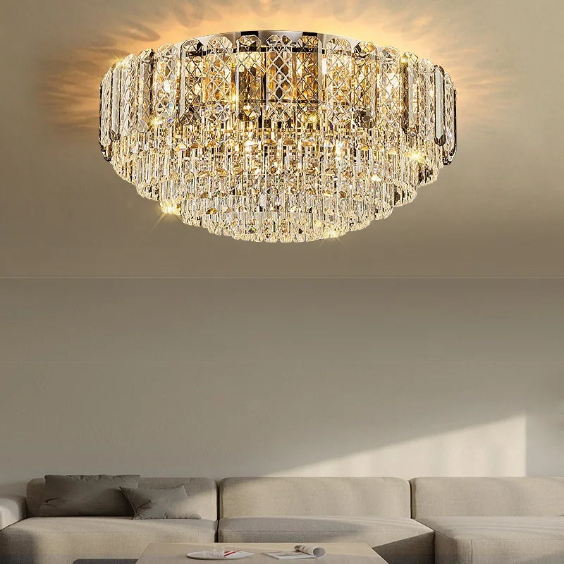 High - End Crystal Ceiling Lamp - Latest Light Luxury Design For Dining Rooms An Exquisite Main